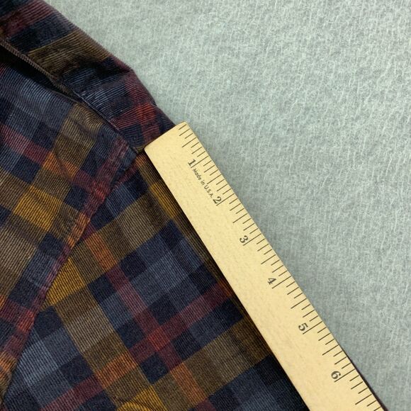 Rowm Button Shirt Mens 2XB Big & Tall Plaid Velvet Long Sleeve Plaid - Picture 10 of 16